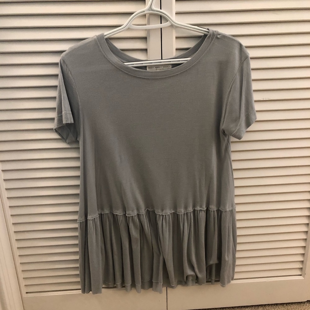 Truly madly deeply peplum tee